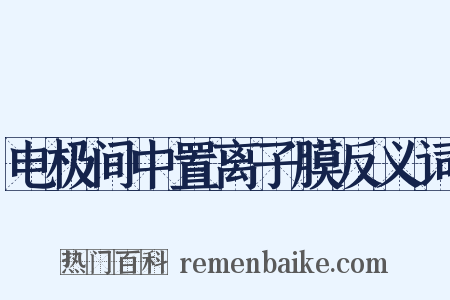 电极间中置离子膜反义词是什么意思的图片